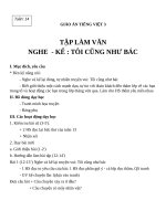 Giáo án Tiếng Việt 3 tuần 14 bài: Tập làm văn  Nghe  kể: Tôi cũng như bác, giới thiệu hoạt động