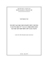 Tổ chức dạy học một số kiến thức chương cảm ứng điện từ” vật lí 11 theo hình thức dạy học kết hợp trên lớp và qua mạng
