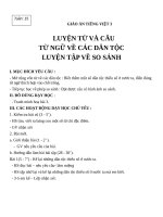 Giáo án Tiếng Việt 3 tuần 15 bài: Luyện từ và câu: Mở rộng vốn từ: Các dân tộc, luyện đặt câu có hình ảnh so sánh