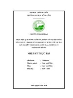 Thực hiện quy trình chăm sóc, phòng và trị hội chứng tiêu chảy ở lợn con từ sơ sinh đến 21 ngày tuổi tại trại lợn nguyễn thanh lịch, xã ba trại   huyện ba vì   thành phố hà nội 