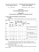 Kế hoạch thực hiện nhiệm vụ năm học 20162017