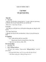 Giáo án Tiếng Việt 3 tuần 11 bài: Tập đọc  Vẽ quê hương