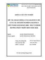 Hoạt động của logistics 3PL của các doanh nghiệp logistics việt nam giai đoạn 2008   2012 và định hướng phát triển đến năm 2020 