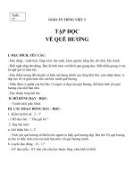 Giáo án Tiếng Việt 3 tuần 11 bài: Tập đọc  Vẽ quê hương