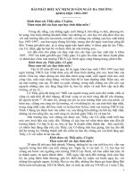 1  BÀI PHÁT BIỂU KỶ NIỆM 20 NĂM NGÀY RA TRƯỜNG