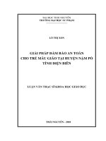 Giải pháp đảm bảo an toàn cho trẻ mẫu giáo tại huyện Nậm Pồ tỉnh Điện Biên (Luận văn thạc sĩ)