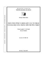 Phân tích tĩnh và động kết cấu vỏ thoải FGM hai độ cong trong môi trường nhiệt