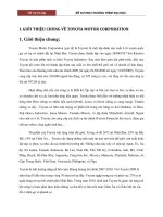 Tiểu luận phân tích chiến lược kinh doanh của toyota
