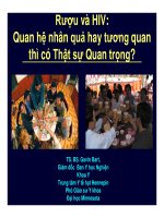 Rượu và HIV: Quan hệ nhân quả hay tương quan thì có Thật sự Quan trọng?