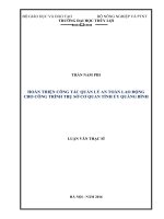 hoàn thiện công tác quản lý an toàn lao động ho công trình trụ sở cơ quan tỉnh ủy quảng bình