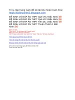 Bộ 4 đề thi thử và đáp án  môn sinh từ các trường