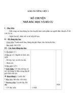 Giáo án Tiếng Việt 3 tuần 22 bài: Kể chuyện  Nhà bác học và bà cụ