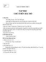 Giáo án Tiếng Việt 3 tuần 20 bài: Tập đọc  Chú ở bên Bác Hồ