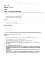 Family and Friends Special Edition Grade 5 Selective LessonPlan Week 29 Periods 111 112 Unit10 Lesson Three Grammar and Song
