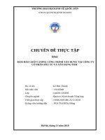 ĐẢM BẢO CHẤT LƯỢNG CÔNG TRÌNH XÂY DỰNG TẠI CÔNG TY CỔ PHẦN ĐẦU TƯ VÀ XÂY DỰNG TDH