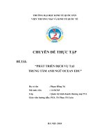 Phát triển dịch vụ tại Trung tâm Anh ngữ Quốc tế Ocean Edu