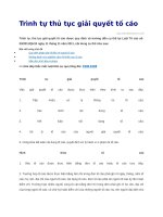 Trình tự thủ tục giải quyết tố cáo