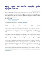 Quy định về thẩm quyền giải quyết tố cáo