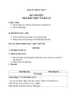 Giáo án Tiếng Việt 3 tuần 22 bài: Kể chuyện  Nhà bác học và bà cụ