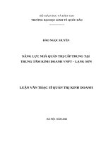 Luận văn thạc sỹ - Năng lực nhà quản trị cấp trung tại Trung Tâm Kinh doanh VNPT – Lạng Sơn