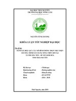 Đánh giá khả năng ứng dụng của các mô hình khuyến nông sau khi đã triển khai trên địa bàn tỉnh Cao Bằng giai đoạn 2013  2016 (Khóa luận tốt nghiệp)