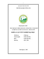Thực hiện quy trình chăm sóc, nuôi dưỡng cá trắm đen (Mylopharyngodon piceus), tại hợp tác xã thủy sản Núi Cốc, Thái Nguyên (Khóa luận tốt nghiệp)
