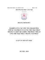 Luận án tiến sỹ - Nghiên cứu các yếu tố ảnh hưởng tới sự tái phát của ung thư đại trực tràng và kết quả điều trị phẫu thuật ung thư đại trực tràng tái phát