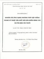 Nghiên cứu ứng dụng phương pháp dập thẳng trong kỹ thuật sản sản xuất viên nén nhằm nâng cao độ ổn định của thuốc 