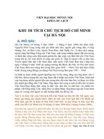 Tài Liệu Thuyết Minh Du Lịch Quần Thể Di Tích Lăng Chủ Tịch Hồ Chí Minh