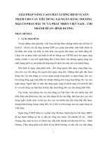 GIẢI PHÁP NÂNG CAO CHẤT LƯỢNG DỊCH VỤ SẢN PHẨM CHO VAY TIÊU DÙNG TẠI NGÂN HÀNG THƯƠNG MẠI CỔ PHẦN ĐẦU TƯ VÀ PHÁT TRIỂN VIỆT NAM – CHI NHÁNH DĨ AN BÌNH DƯƠNG