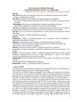 XÂY DỰNG QUI TRÌNH TỔNG hợp 2 o (HYDROXYPROPYL) BETA CYCLODEXTRIN