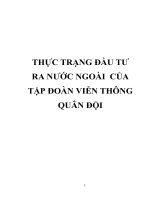THỰC TRẠNG đầu tư RA nước NGOÀI  của tập đoàn VIỄN THÔNG QUÂN đội 