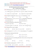 ĐỀ THI THAM KHẢO KIỂM TRA học kì 1 (toán 11)  đề 07   file word có lời giải chi tiết