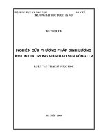 Nghiên cứu phương pháp định lượng rotundin trong viên bao sen vông   r 