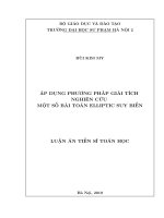 Áp dụng phương pháp giải tích nghiên cứu một số bài toán Elliptic suy biến (Luận án tiến sĩ)