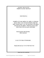 Nghiên cứu đặc điểm cấu trúc và tính đa dạng thực vật có mạch trong một số kiểu thảm thực vật tại thị trấn yên bình, huyện quang bình, tỉnh hà giang g 