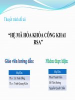 Báo cáo đề tài hệ mã hóa công khai RSA