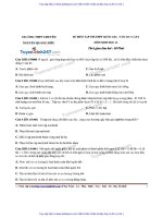 ĐỀ SINH và đáp án THPT CHUYÊN NGUYỄN QUANG DIỆU ĐỒNG THÁP lần 1 