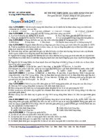 ĐỀ SINH và đáp án THPT PHAN bội CHÂU BÌNH ĐỊNH 