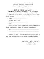 ĐƠN XIN LẤY BẰNG TỐT NGHIỆP