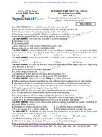 ĐỀ SINH và đáp án THPT THANH MIỆN hải DƯƠNG 