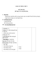 Giáo án Tiếng Việt 3 tuần 15 bài: Kể chuyện  Hũ bạc của người cha