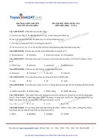 ĐỀ hóa và đáp án THPT CHUYÊN NGUYỄN QUANG DIỆU lần 2 