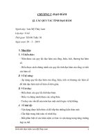 GIÁO ÁN CÁC QUY TẮC TÍNH ĐẠO HÀM  THÙY LAM