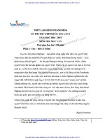 ĐỀ văn và đáp án THPT LAM KINH THANH hóa lần 1 