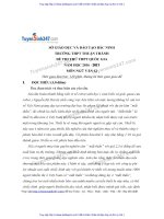 ĐỀ văn và đáp án TRƯỜNG THPT THUẬN THÀNH bắc NINH lần 1 