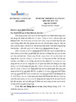 ĐỀ văn và đáp án sở GD bắc GIANG 