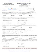 ĐỀ lý và đáp án THPT hàn THUYÊN bắc NINH lần 2 