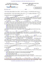 ĐỀ lý và đáp án THPT THANH MIỆN hải DƯƠNG lần 1 