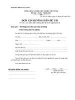 Don xin huong dan ĐỀ TÀI TỐT NGHIỆP